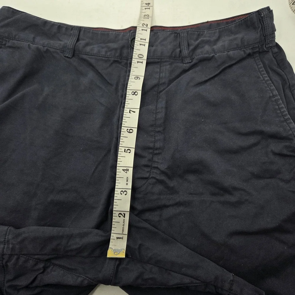 Alex Mill Chino Shorts Mens 30 Navy Blue Button Front Adjustable Above Knee 6.5